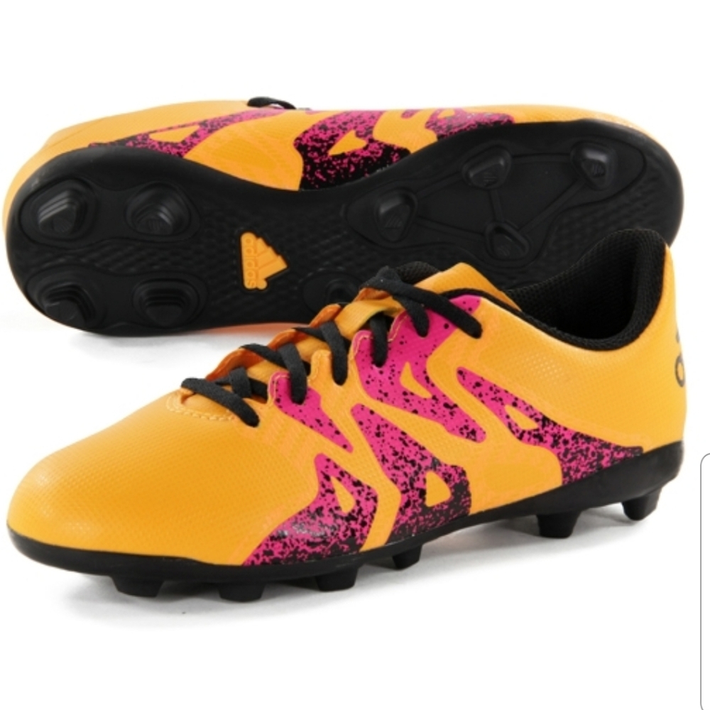 adidas X15.4 FG solar gold/core black/shock pink Size 5.5